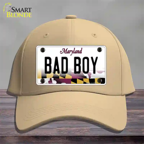 Bad Boy Maryland Novelty License Plate Hat Cotton / Khaki