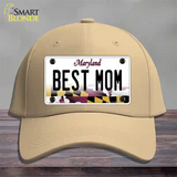 Best Mom Maryland Novelty License Plate Hat Cotton / Khaki