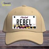 Rebel Maryland Novelty License Plate Hat Cotton / Khaki