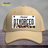 Divorced Maryland Novelty License Plate Hat Cotton / Khaki