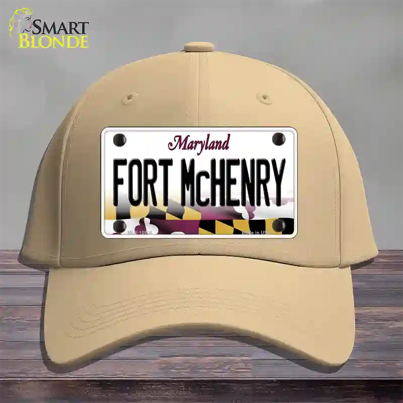 Fort McHenry Maryland Novelty License Plate Hat Cotton / Khaki