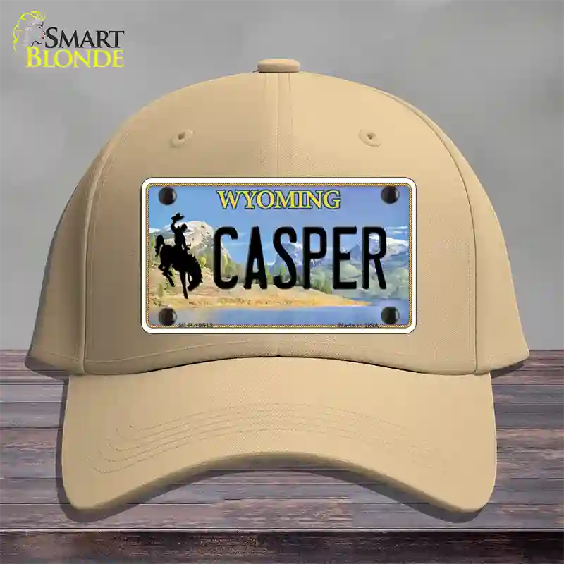 Casper Wyoming Novelty License Plate Hat Cotton / Khaki