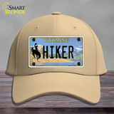 Hiker Wyoming Novelty License Plate Hat Cotton / Khaki