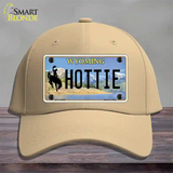 Hottie Wyoming Novelty License Plate Hat Cotton / Khaki