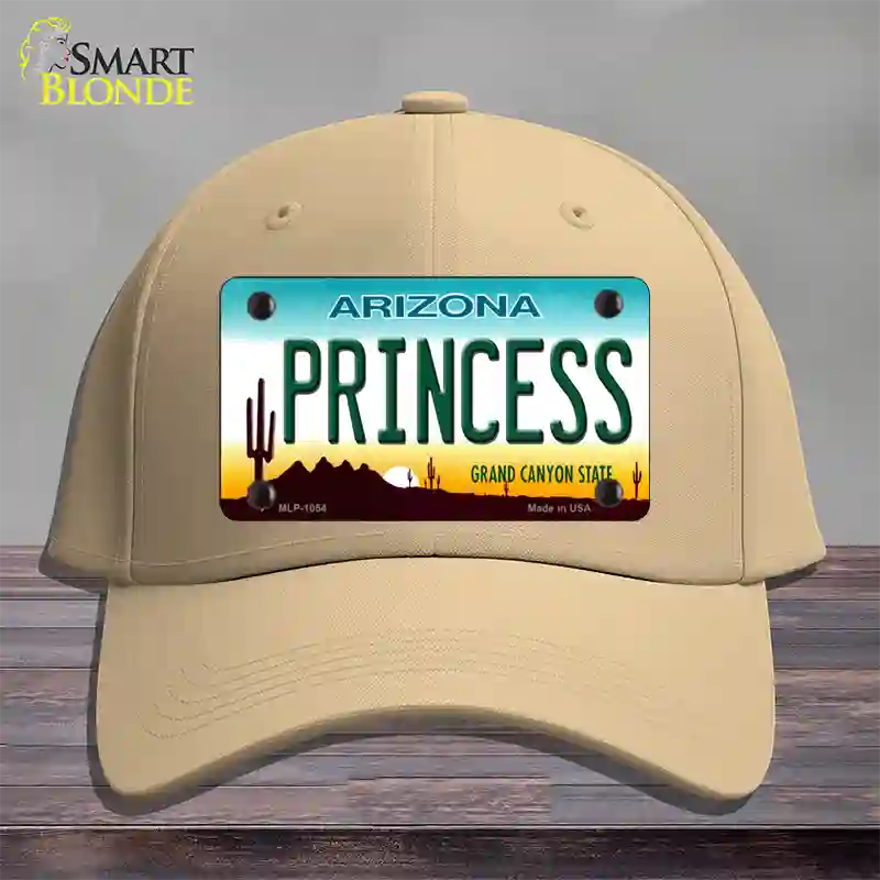 Princess Arizona Novelty License Plate Hat Cotton / Khaki