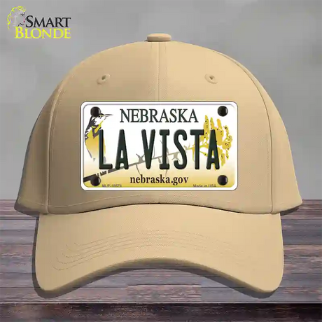 La Vista Nebraska Novelty License Plate Hat Cotton / Khaki