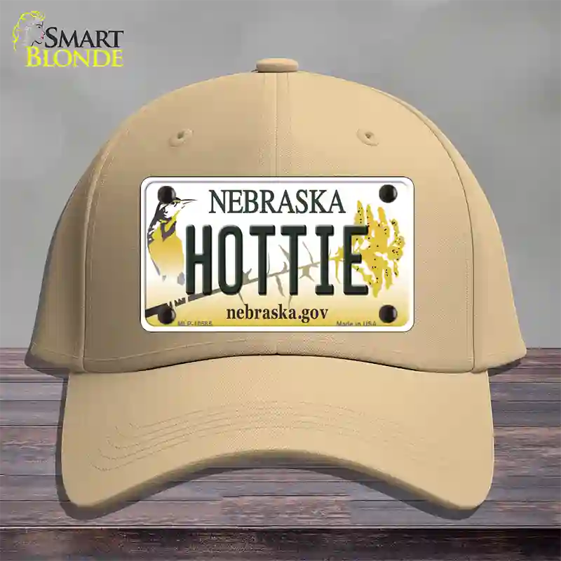 Hottie Nebraska Novelty License Plate Hat Cotton / Khaki