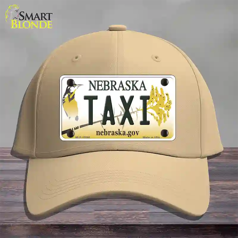 Taxi Nebraska Novelty License Plate Hat Cotton / Khaki