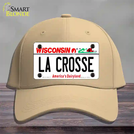 La Crosse Wisconsin Novelty License Plate Hat Cotton / Khaki