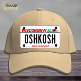 Oshkosh Wisconsin Novelty License Plate Hat Cotton / Khaki