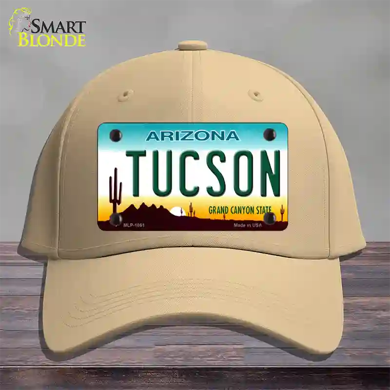 Tucson Arizona Novelty License Plate Hat Cotton / Khaki