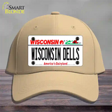 Wisconsin Dells Wisconsin Novelty License Plate Hat Cotton / Khaki