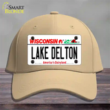 Lake Dalton Wisconsin Novelty License Plate Hat Cotton / Khaki