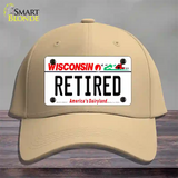 Retired Wisconsin Novelty License Plate Hat Cotton / Khaki