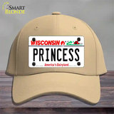 Princess Wisconsin Novelty License Plate Hat Cotton / Khaki