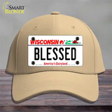 Blessed Wisconsin Novelty License Plate Hat Cotton / Khaki