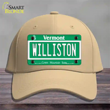 Williston Vermont Novelty License Plate Hat Cotton / Khaki