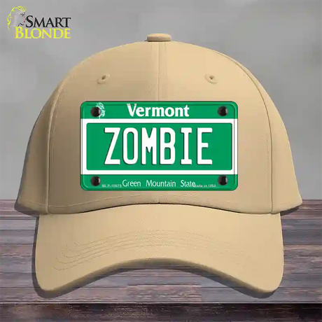 Zombie Vermont Novelty License Plate Hat Cotton / Khaki