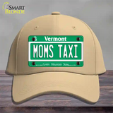 Moms Taxi Vermont Novelty License Plate Hat Cotton / Khaki