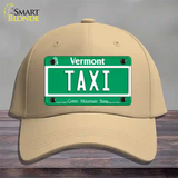 Taxi Vermont Novelty License Plate Hat Cotton / Khaki