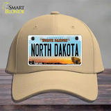 North Dakota Legendary Novelty License Plate Hat Cotton / Khaki