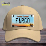 Fargo North Dakota Novelty License Plate Hat Cotton / Khaki