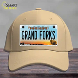 Grand Forks North Dakota Novelty License Plate Hat Cotton / Khaki