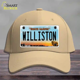 Williston North Dakota Novelty License Plate Hat Cotton / Khaki