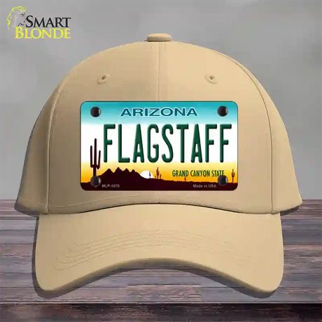 Flagstaff Arizona Novelty License Plate Hat Cotton / Khaki