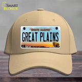 Great Plains North Dakota Novelty License Plate Hat Cotton / Khaki