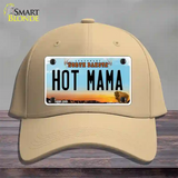 Hot Mama North Dakota Novelty License Plate Hat Cotton / Khaki