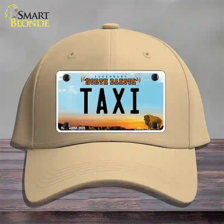 Taxi North Dakota Novelty License Plate Hat Cotton / Khaki