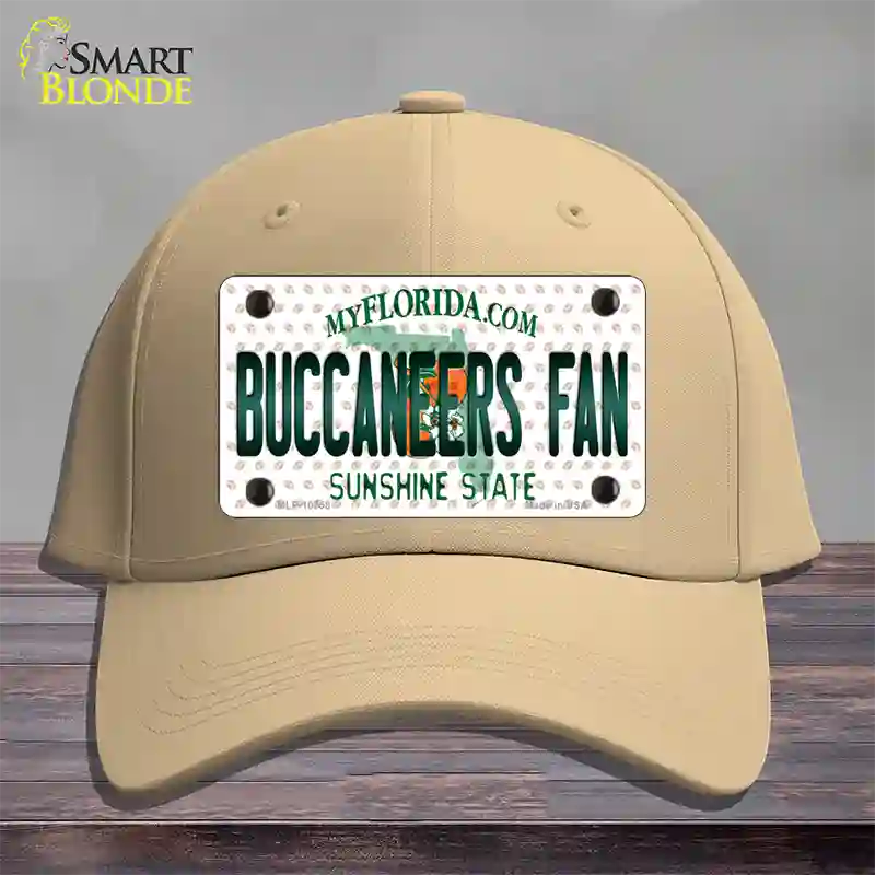 Buccaneers Fan Florida Novelty License Plate Hat Cotton / Khaki