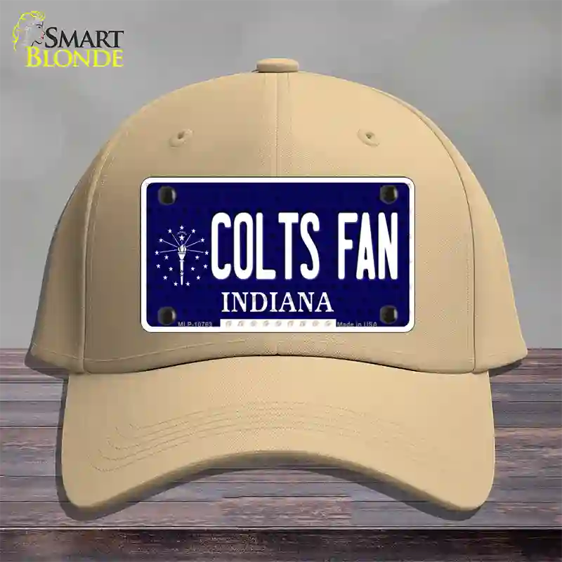 Colts Fan Indiana Novelty License Plate Hat Cotton / Khaki