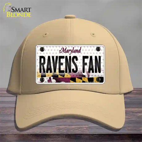 Ravens Fan Maryland Novelty License Plate Hat Cotton / Khaki