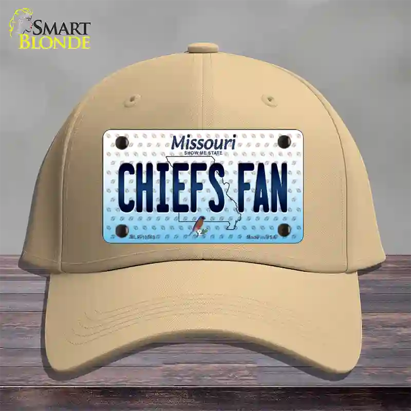 Chiefs Fan Missouri Novelty License Plate Hat Cotton / Khaki