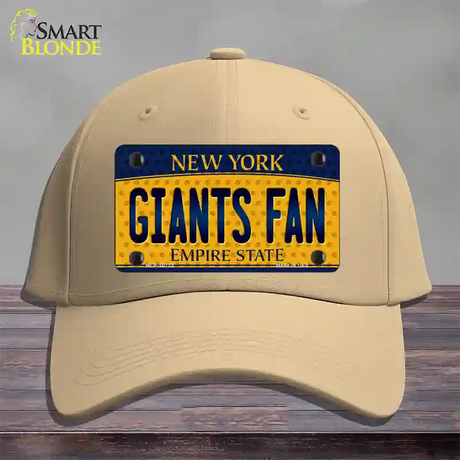 Giants Fan New York Novelty License Plate Hat Cotton / Khaki