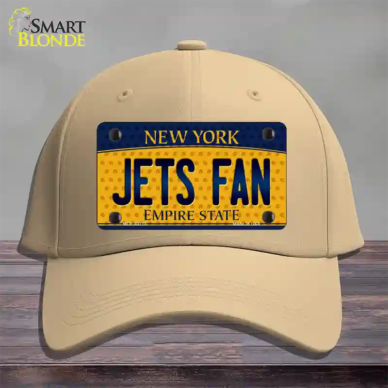 Jets Fan New York Novelty License Plate Hat Cotton / Khaki