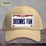 Browns Fan Ohio Novelty License Plate Hat Cotton / Khaki