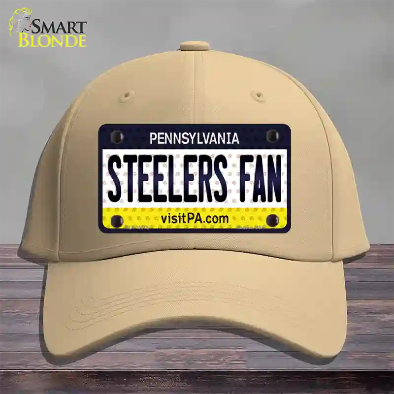 Steelers Fan Pennsylvania Novelty License Plate Hat Cotton / Khaki