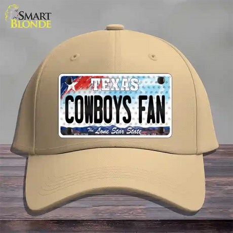 Cowboys Fan Texas Novelty License Plate Hat Cotton / Khaki