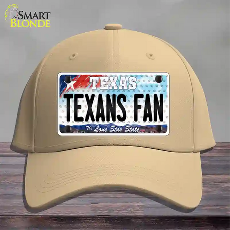 Texans Fan Texas Novelty License Plate Hat Cotton / Khaki