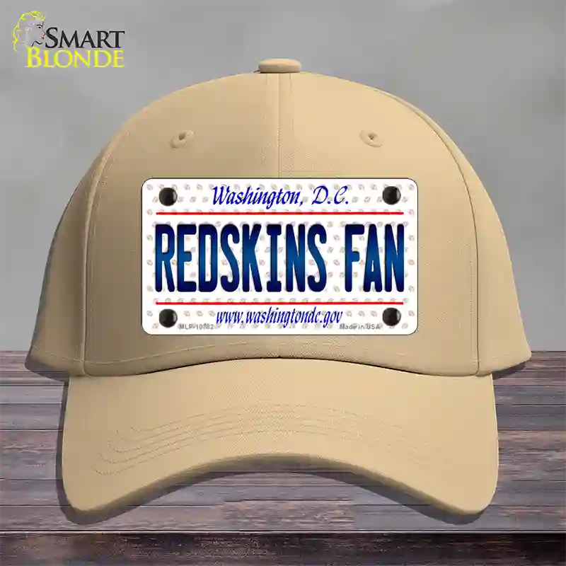 Redskins Fan Washington DC Novelty License Plate Hat Cotton / Khaki