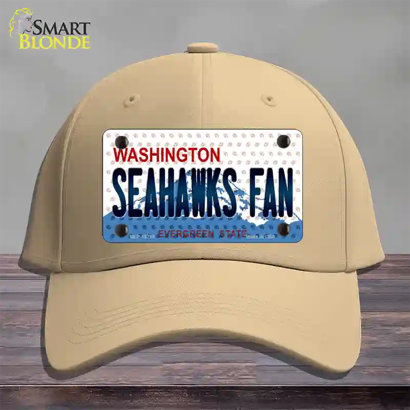 Seahawks Fan Washington Novelty License Plate Hat Cotton / Khaki