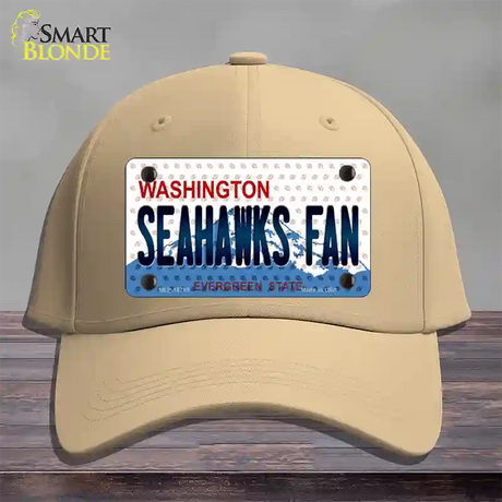 Seahawks Fan Washington Novelty License Plate Hat Cotton / Khaki