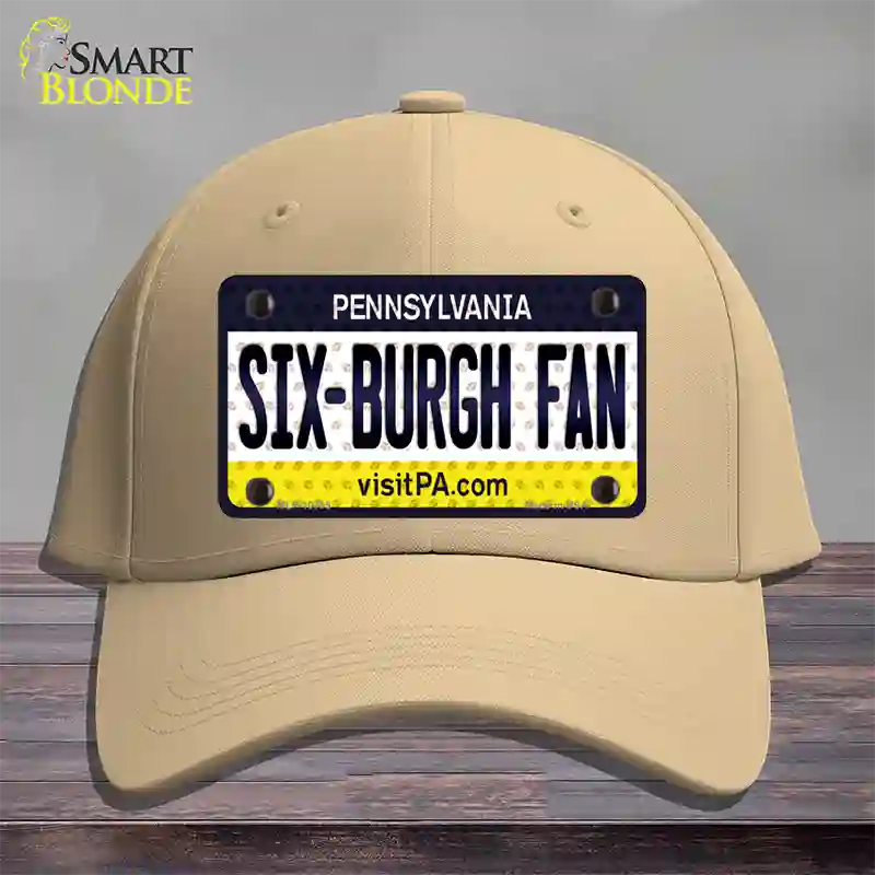 Six Burgh Fan Pennsylvania Novelty License Plate Hat Cotton / Khaki