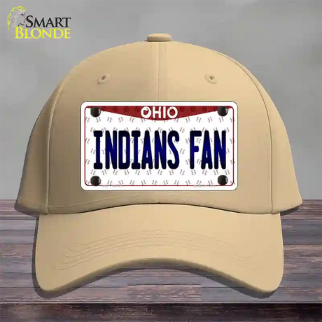 Indians Fan Ohio Novelty License Plate Hat Cotton / Khaki