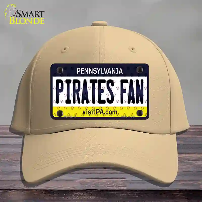 Pirates Fan Pennsylvania Novelty License Plate Hat Cotton / Khaki