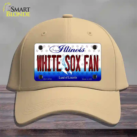 White Sox Fan Illinois Novelty License Plate Hat Cotton / Khaki