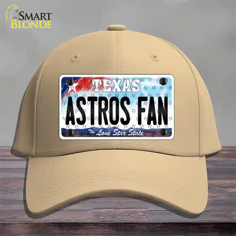 Astros Fan Texas Novelty License Plate Hat Cotton / Khaki